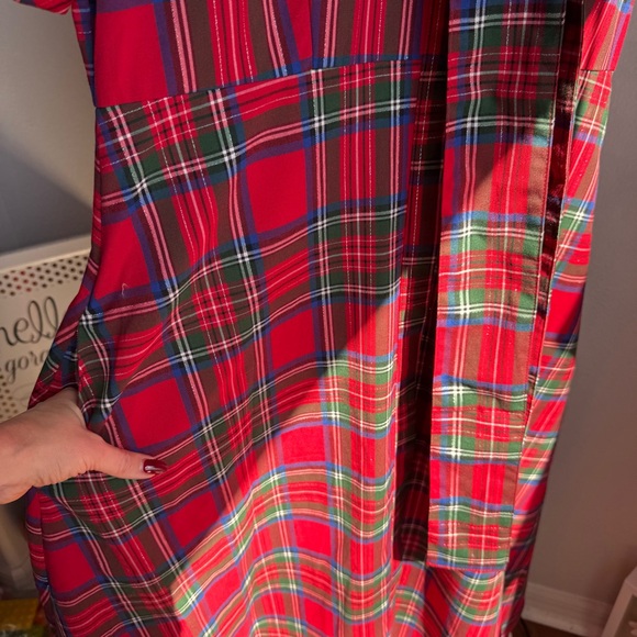 NWT Buru Donna Day Short Sleeve Contrast Bow Detail Stripe Print Shirt Dress - Picture 11 of 11